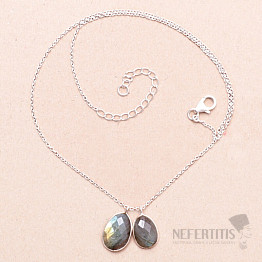 Labradorite necklace silver Ag 925 89623