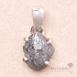 Diamond natural raw pendant silver Ag 925 LOT9