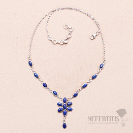 Lapis lazuli náhrdelník striebro Ag 925 90007