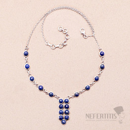 Lapis lazuli náhrdelník striebro Ag 925 90008