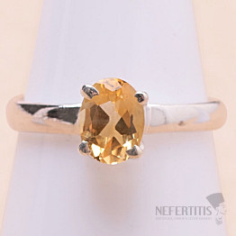 Citrine cut ring silver Ag 925 93103