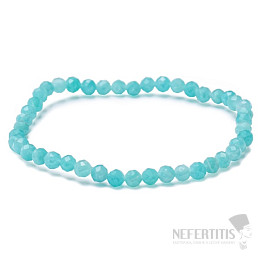 Amazonite bracelet cut beads 5 mm