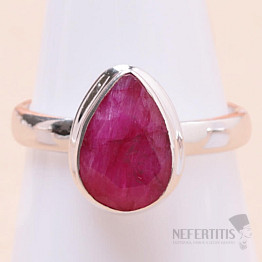 Indian ruby - modified ring silver Ag 925 R938