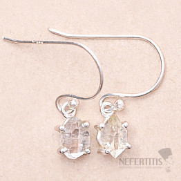 Herkimer diamond earrings silver Ag 925 E949