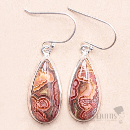 Agate lacy Laguna Lace earrings silver Ag 925 E951