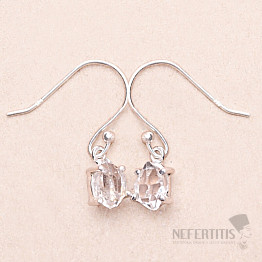 Herkimer diamond earrings silver Ag 925 E955