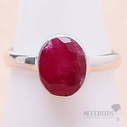 Indian ruby - modified ring silver Ag 925 R956