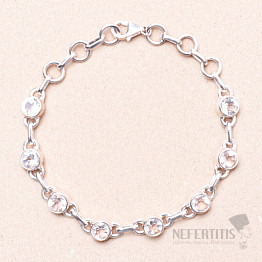 Crystal cut bracelet silver Ag 925 B98