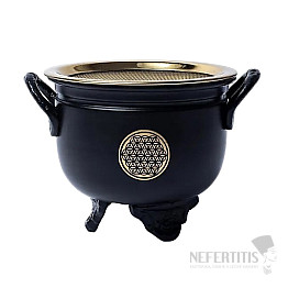 Censer metal cauldron Flower of Life 8.8 cm