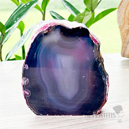 Agate pink polished half Brazil 3