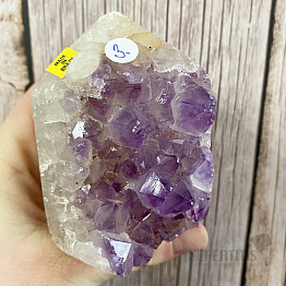 Amethyst with agate spike - obelisk KO3