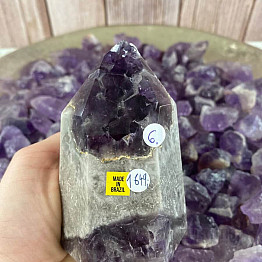 Amethyst chevron Brazil spike - obelisk KO6