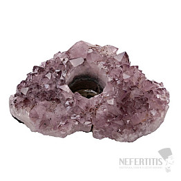 Amethyst druse candlestick 13 cm