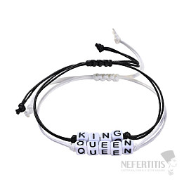 Bracelets for couples Black and White Queen and King