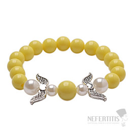 Children's bracelet Two angels yellow color