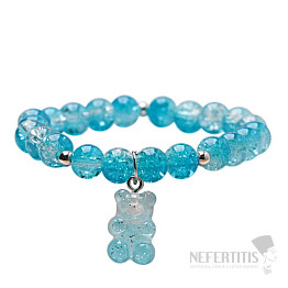 Children's bracelet Blue teddy bear