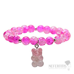 Children's bracelet Pink teddy bear