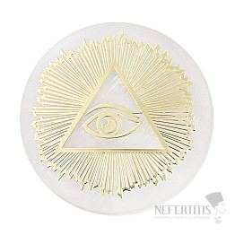 Selenite Eye of Horus in the pyramid - decoration