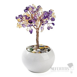 Amethyst and quartz tree - home and office decoration