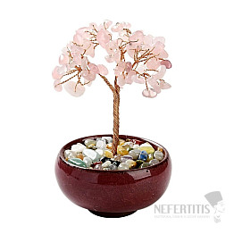 Rose quartz tree in purple - home and office decoration