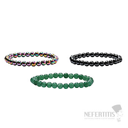 Gift set of hematite bracelets with aventurine