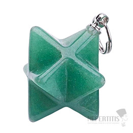 Aventurine green pendant Merkaba star