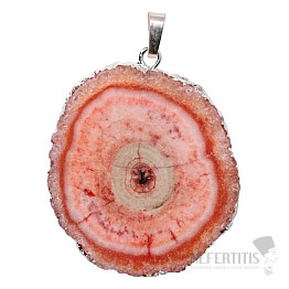 Sun crystal cut by stalactite pendant coral