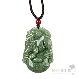 Jadeite with string Chinese zodiac Ox