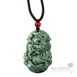 Jadeite with string Chinese zodiac Dragon