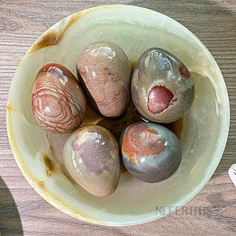 Jasper polychrome egg home decoration 5 cm