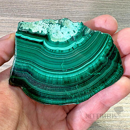 Malachite polished slice 17