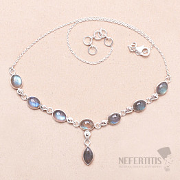 Labradorite necklace silver Ag 925 N1328