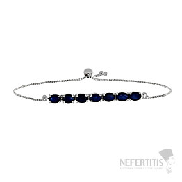 Silver bracelet with blue sapphires Ag 925 015955 SAF