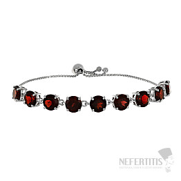 Silver pull-down bracelet with garnets Ag 925 015368 GAR