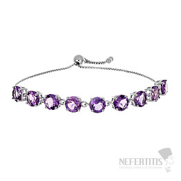 Silberarmband mit brasilianischen Amethysten Ag 925 015368 BRAME