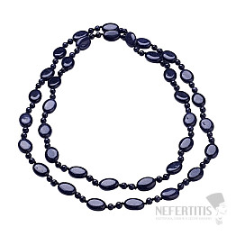 Aventurine blue bead necklace 122 cm