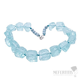 Exclusive raw aquamarine necklace