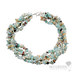 Amazonite luxury necklace of four rows