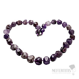 Amethyst necklace made of large nuggets