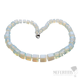 Opalite cut bead necklace