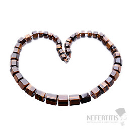 Tiger's eye necklace made of cut beads