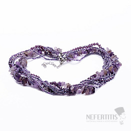 Amethyst exclusive necklace with sparkling beads