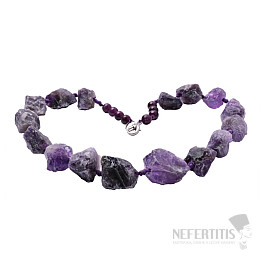 Exclusive raw amethyst necklace