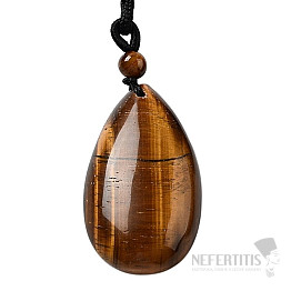 Tiger's eye Drop pendant on a string