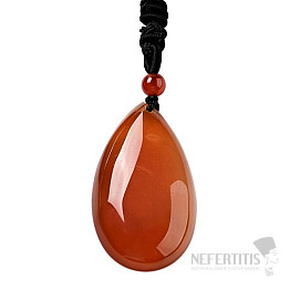 Carnelian Drop pendant on a string