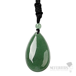 Aventurine green Drop pendant on a string