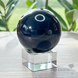 Obsidian black celestial eye sphere Mexico 1