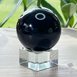 Obsidian black celestial eye sphere Mexico 2