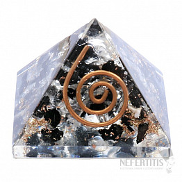 Orgonitpyramide mit Kristall und Turmalin