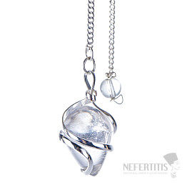 Silver-plated crystal pendulum